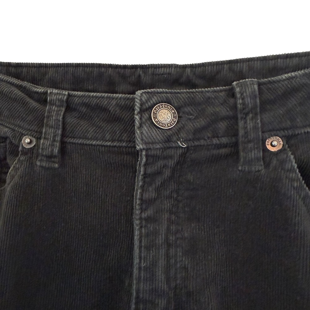 Patagonia Womens 29 Black Organic Cotton Corduroy Slim Straight Leg Pants Cords - Picture 9 of 16